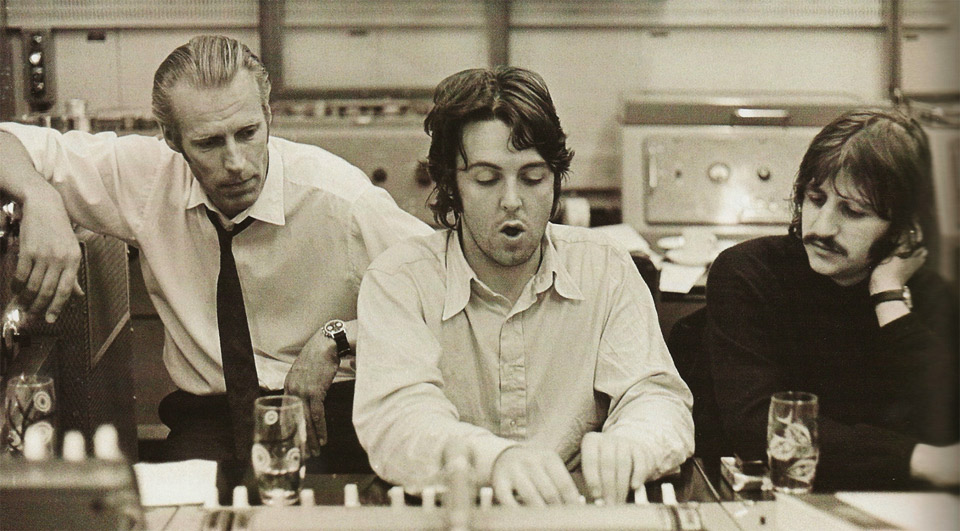 George with Paul and Ringo - Abbey Road Studio 2